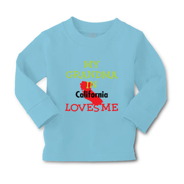 Baby Clothes My Grandma in California Loves Me Grandmother Grandma Cotton