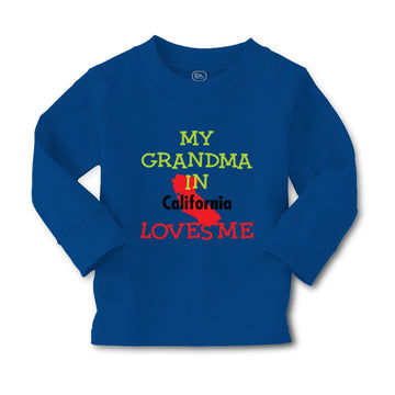 Baby Clothes My Grandma in California Loves Me Grandmother Grandma Cotton