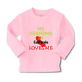 Baby Clothes My Grandma in California Loves Me Grandmother Grandma Cotton