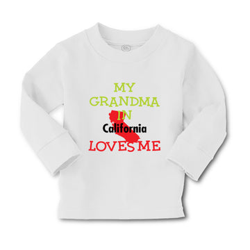 Baby Clothes My Grandma in California Loves Me Grandmother Grandma Cotton