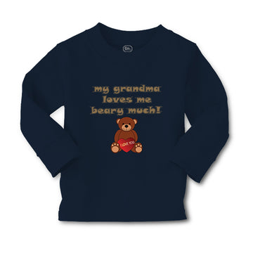 Baby Clothes My Grandma Loves Me Beary Much! Grandmother Grandma Cotton