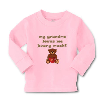 Baby Clothes My Grandma Loves Me Beary Much! Grandmother Grandma Cotton