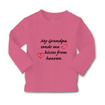 Baby Clothes My Grandpa Sends Me Kisses from Heaven Grandpa Grandfather Cotton