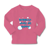 Baby Clothes Bubbles Make Me Happy Funny Humor Boy & Girl Clothes Cotton - Cute Rascals