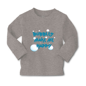 Baby Clothes Bubbles Make Me Happy Funny Humor Boy & Girl Clothes Cotton