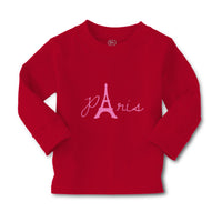 Baby Clothes Paris Eiffel Tower Pink Alphabet & Monograms Love Cotton - Cute Rascals