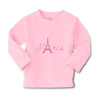 Baby Clothes Paris Eiffel Tower Pink Alphabet & Monograms Love Cotton - Cute Rascals