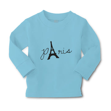 Baby Clothes Paris Eiffel Tower Black Alphabet & Monograms Love Cotton