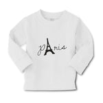 Baby Clothes Paris Eiffel Tower Black Alphabet & Monograms Love Cotton - Cute Rascals