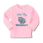 Baby Clothes Baby Hippo Hippopotamus Hip Hip Hooray White Animals Zoo Cotton - Cute Rascals