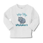 Baby Clothes Baby Hippo Hippopotamus Hip Hip Hooray White Animals Zoo Cotton - Cute Rascals