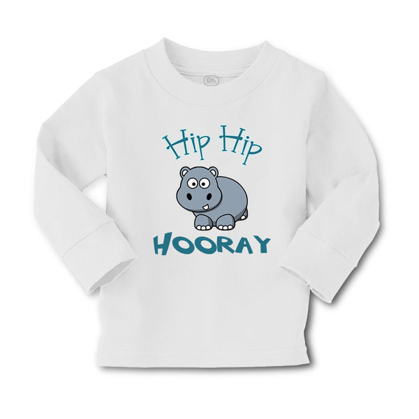 Baby Clothes Baby Hippo Hippopotamus Hip Hip Hooray White Animals Zoo Cotton - Cute Rascals