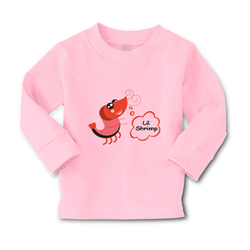 Baby Clothes Funny Shrimp Saying Lil Shrimp Seafood Boy & Girl Clothes Cotton