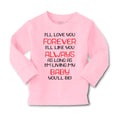 Baby Clothes I'Ll Love You Forever I'Ll like You Always Funny Humor Cotton