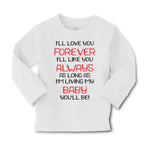 Baby Clothes I'Ll Love You Forever I'Ll like You Always Funny Humor Cotton - Cute Rascals