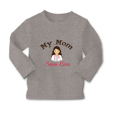 Baby Clothes My Mom Saves Lives Doctor Nurse Mom Mothers Day Boy & Girl Clothes