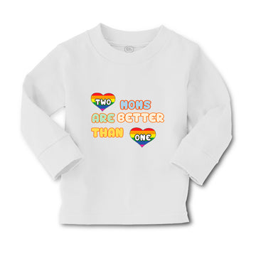 Baby Clothes 2 Moms Are Better than 1 Gay Mom Mothers Day Boy & Girl Clothes