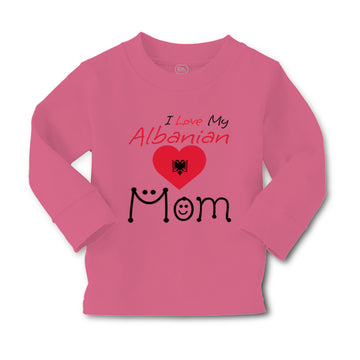 Baby Clothes I Love My Albanian Mom Boy & Girl Clothes Cotton