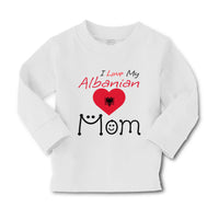Baby Clothes I Love My Albanian Mom Boy & Girl Clothes Cotton - Cute Rascals