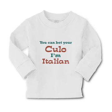 Baby Clothes You Can Bet Your Culo I'M Italian Italy Boy & Girl Clothes Cotton