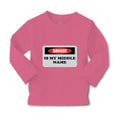 Baby Clothes Danger Is My Middle Name Funny Humor Style B Boy & Girl Clothes