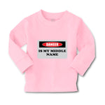 Baby Clothes Danger Is My Middle Name Funny Humor Style B Boy & Girl Clothes - Cute Rascals