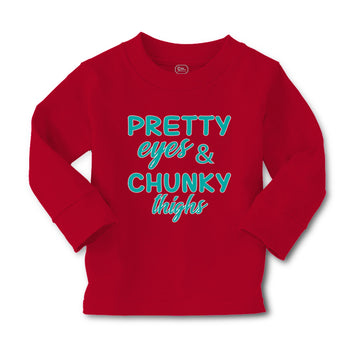 Baby Clothes Pretty Eyes and Chunky Thighs Funny Boy & Girl Clothes Cotton