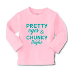 Baby Clothes Pretty Eyes and Chunky Thighs Funny Boy & Girl Clothes Cotton - Cute Rascals