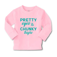 Baby Clothes Pretty Eyes and Chunky Thighs Funny Boy & Girl Clothes Cotton - Cute Rascals