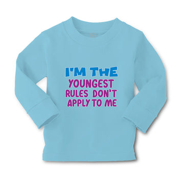 Baby Clothes I'M The Youngest Rules Don'T Apply to Me Funny Humor Cotton