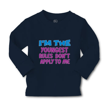 Baby Clothes I'M The Youngest Rules Don'T Apply to Me Funny Humor Cotton