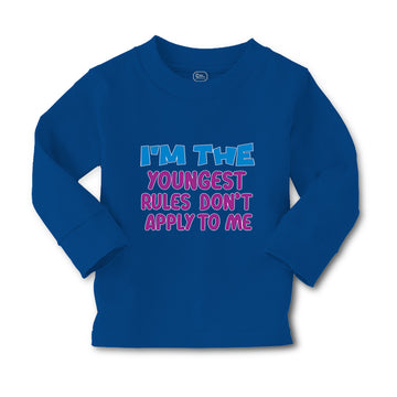 Baby Clothes I'M The Youngest Rules Don'T Apply to Me Funny Humor Cotton