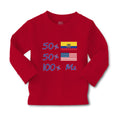 Baby Clothes 50%Ecuador + 50% American = 100% Me Boy & Girl Clothes Cotton