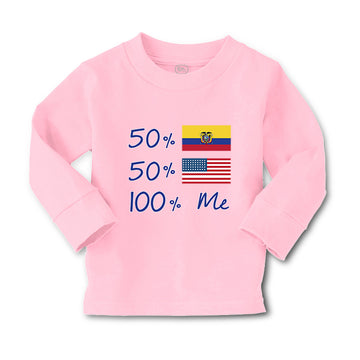 Baby Clothes 50%Ecuador + 50% American = 100% Me Boy & Girl Clothes Cotton