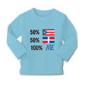 Baby Clothes 50% Puerto Rican 50% Dominican = 100% Me Boy & Girl Clothes Cotton
