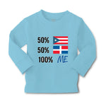 Baby Clothes 50% Puerto Rican 50% Dominican = 100% Me Boy & Girl Clothes Cotton - Cute Rascals