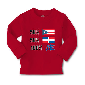 Baby Clothes 50% Puerto Rican 50% Dominican = 100% Me Boy & Girl Clothes Cotton