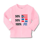 Baby Clothes 50% Puerto Rican 50% Dominican = 100% Me Boy & Girl Clothes Cotton - Cute Rascals