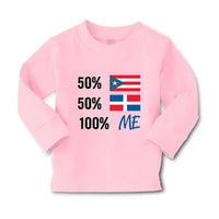 Baby Clothes 50% Puerto Rican 50% Dominican = 100% Me Boy & Girl Clothes Cotton - Cute Rascals