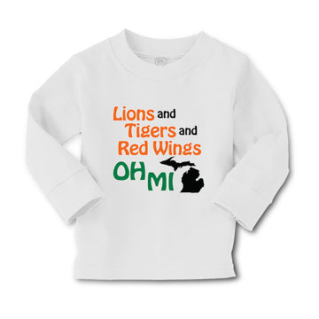 Baby Clothes Lions and Tigers and Red Wings Oh My Boy & Girl Clothes Cotton