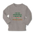 Baby Clothes I'M So Adorable I Must Be Italian Italy A Boy & Girl Clothes Cotton