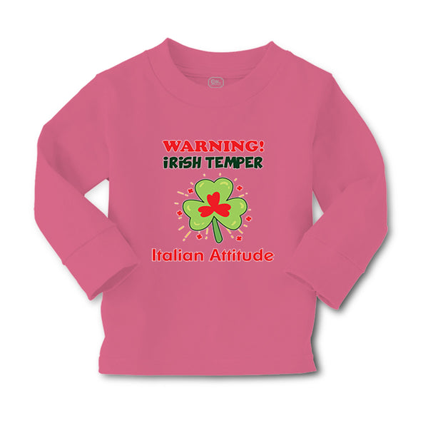 Baby Clothes Warning Irish Temper - Italian Attitude Boy & Girl Clothes Cotton - Cute Rascals