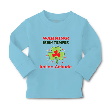 Baby Clothes Warning Irish Temper - Italian Attitude Boy & Girl Clothes Cotton