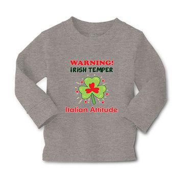 Baby Clothes Warning Irish Temper - Italian Attitude Boy & Girl Clothes Cotton