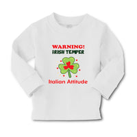 Baby Clothes Warning Irish Temper - Italian Attitude Boy & Girl Clothes Cotton - Cute Rascals