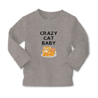 Baby Clothes Crazy Cat Baby Cat Sitting with Mouth Open Boy & Girl Clothes - Cute Rascals