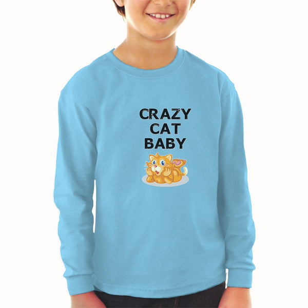 Baby Clothes Crazy Cat Baby Cat Sitting with Mouth Open Boy & Girl Clothes - Cute Rascals