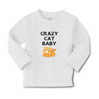 Baby Clothes Crazy Cat Baby Cat Sitting with Mouth Open Boy & Girl Clothes - Cute Rascals