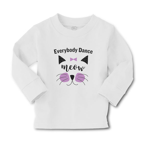 Baby Clothes Everybody Dance Meow Face of Cat with Bow Boy & Girl Clothes Cotton - Cute Rascals