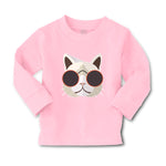 Baby Clothes Cat Head with Sun Glass Boy & Girl Clothes Cotton - Cute Rascals